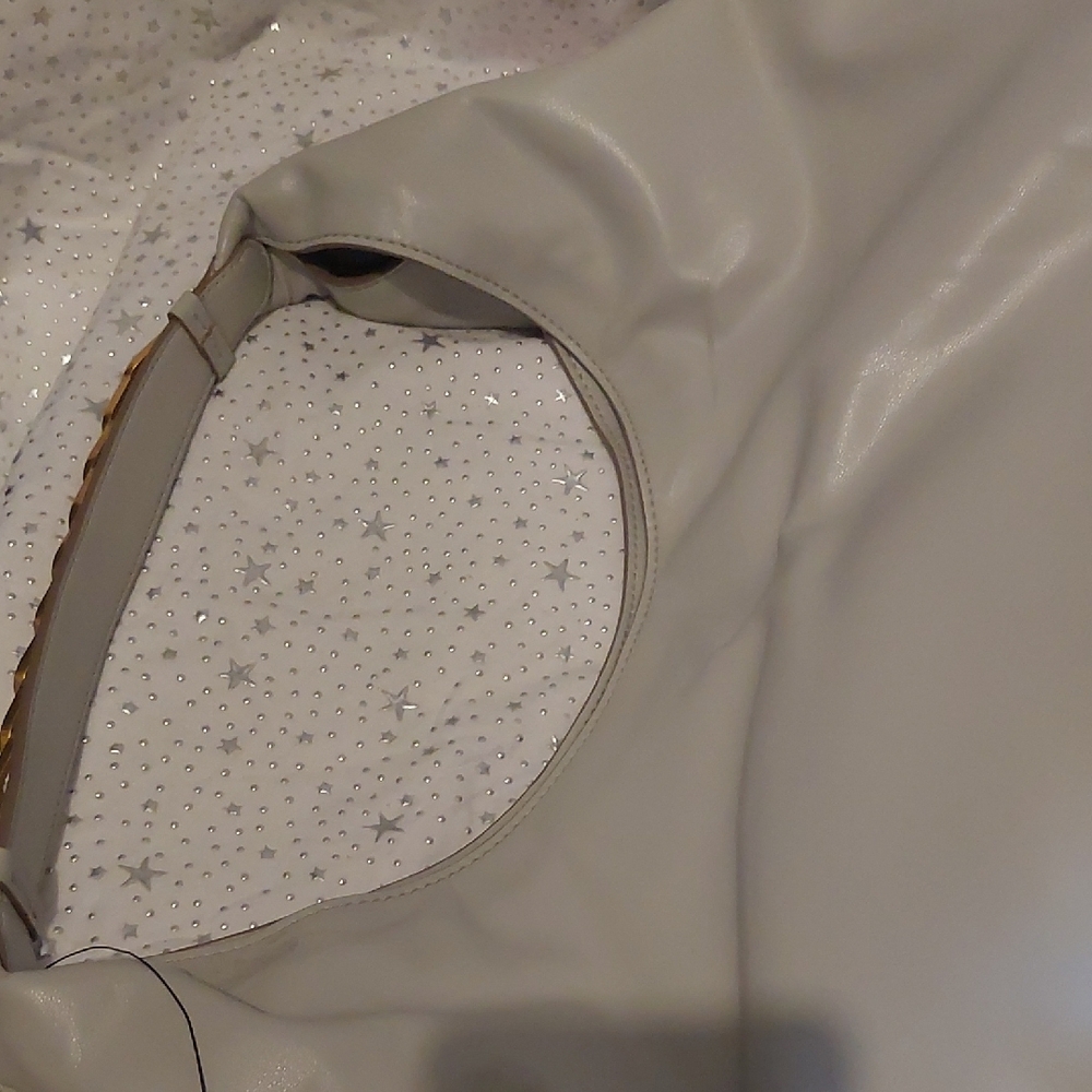 Donna Karan Bellmore Extra Large Hobo with Bezel Strap - Brilliant White - Picture 10 of 10